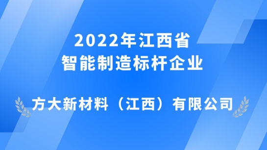 方大江西新材獲評 2022年江西省智能制造標(biāo)桿企業(yè)